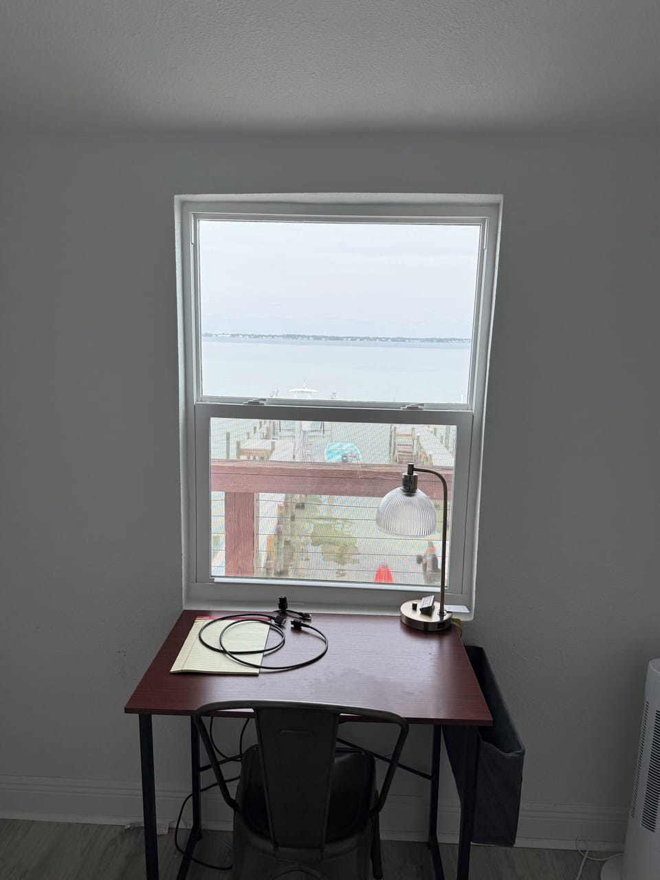 Small office off master, overlooking water