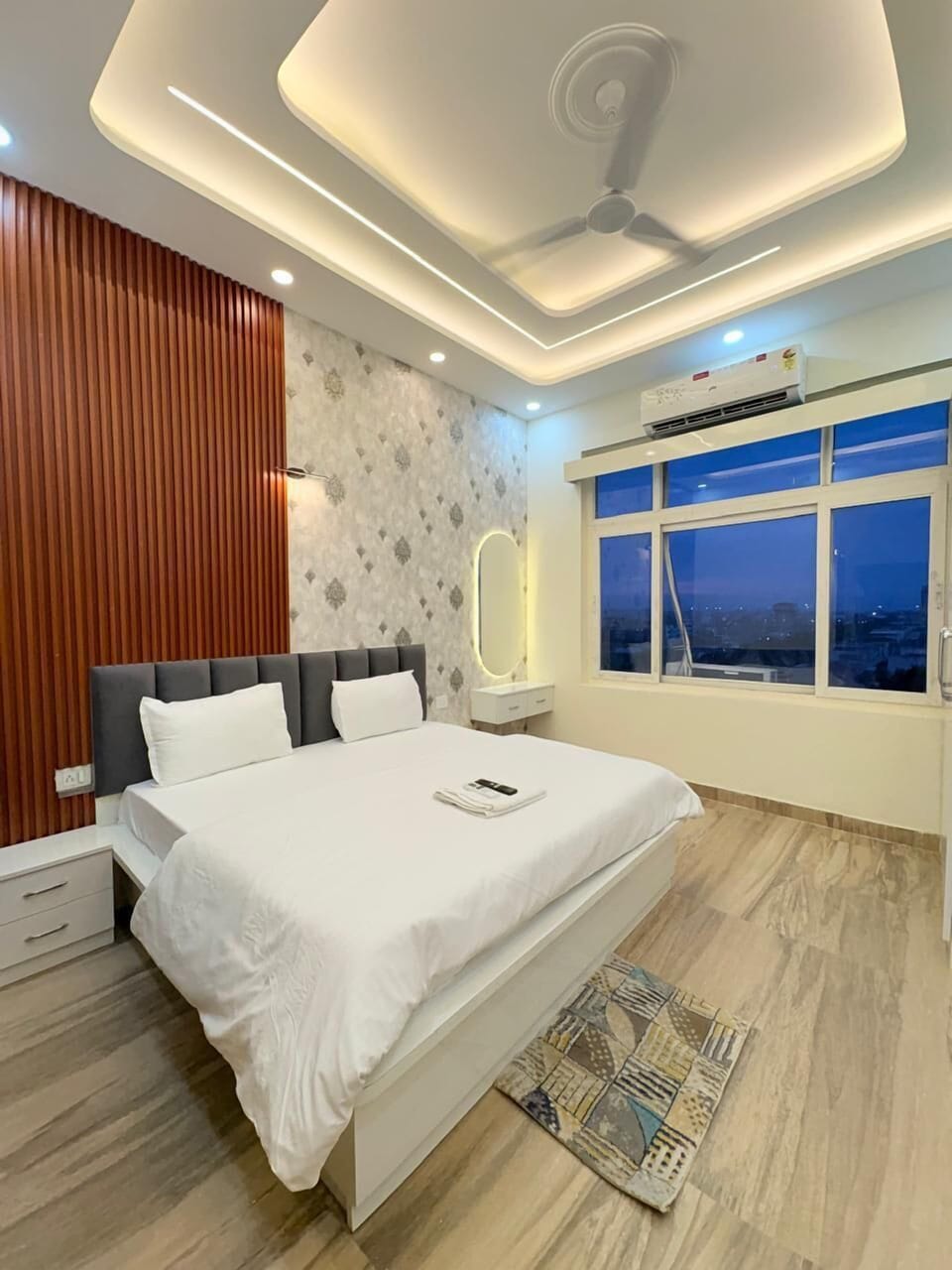 Premium Room, City View | Desk, laptop workspace, blackout drapes, iron/ironing board