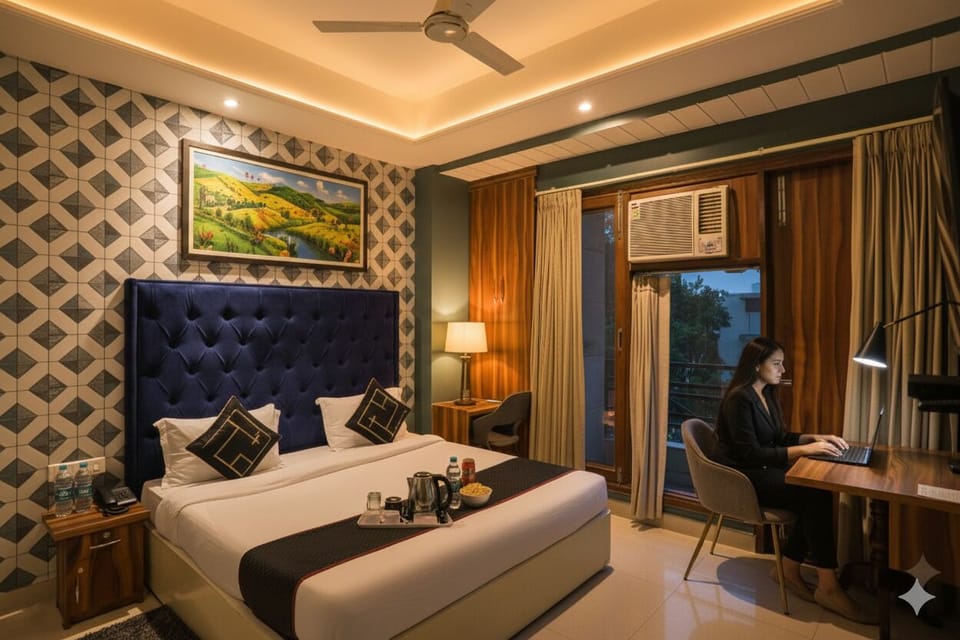Family Double Room, Balcony | In-room safe, desk, laptop workspace, soundproofing