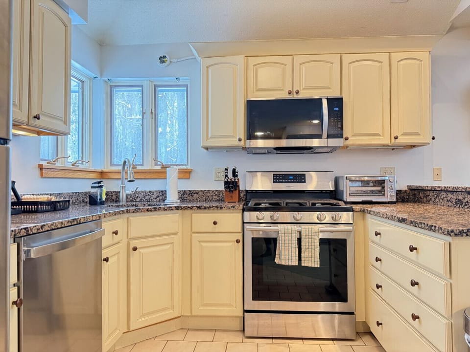 Experience the comfort of home with our fully equipped kitchen.