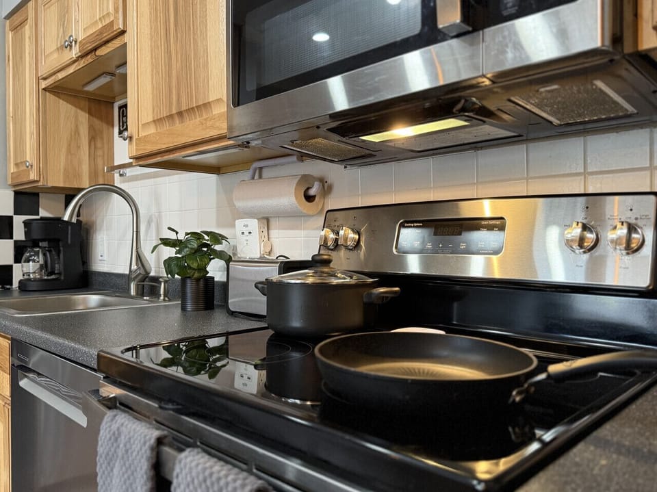 Stylish fully equipped kitchen.