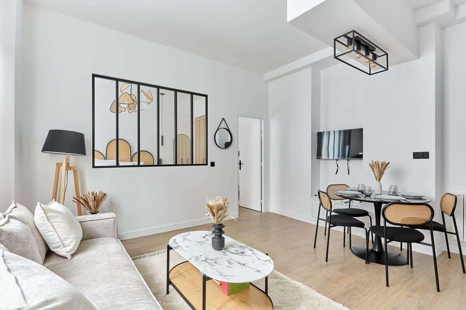 salon avec canapé lit