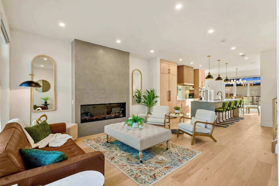 Living room and kitchen