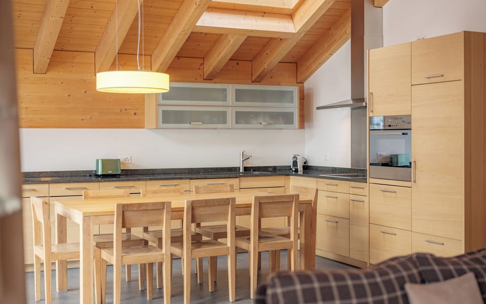 Superior Penthouse, Mountain View | Private kitchen | Fridge, microwave, oven, stovetop