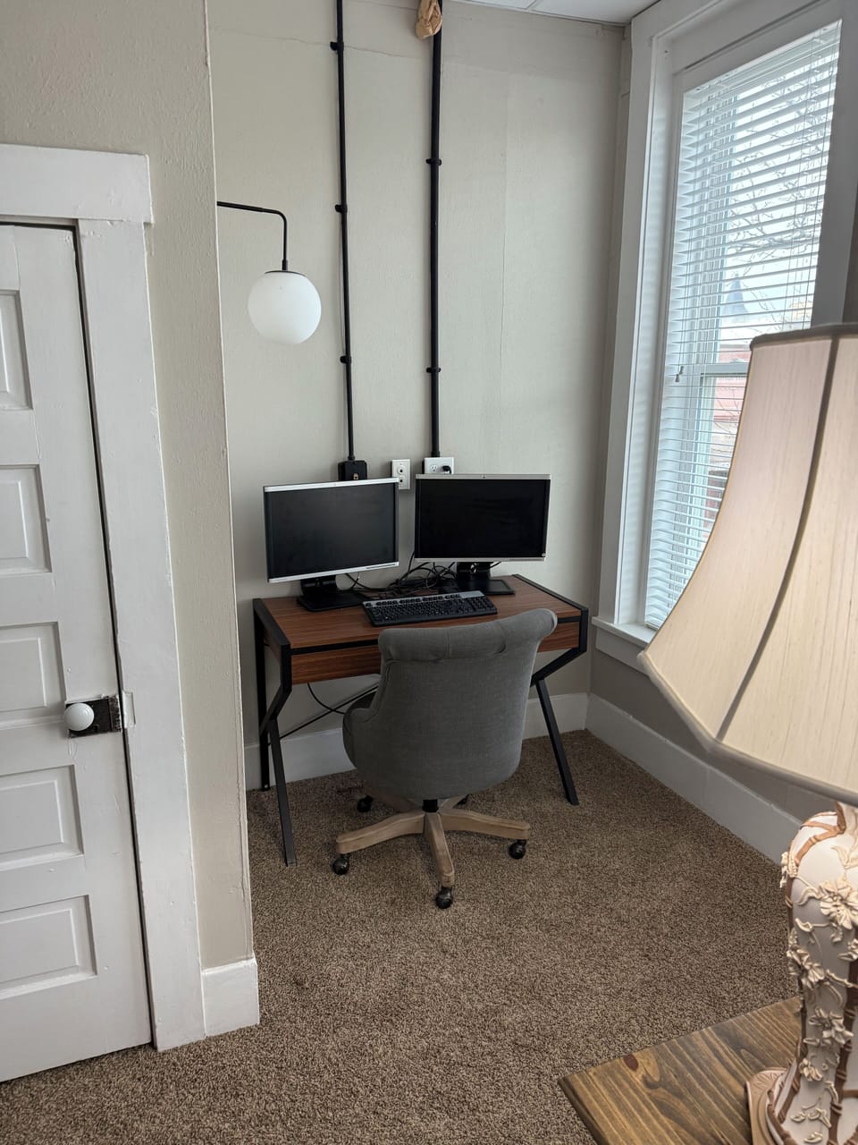 Office space in living room