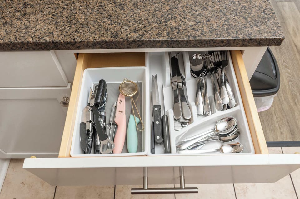 A modern kitchen that lets you cook like you never left home.