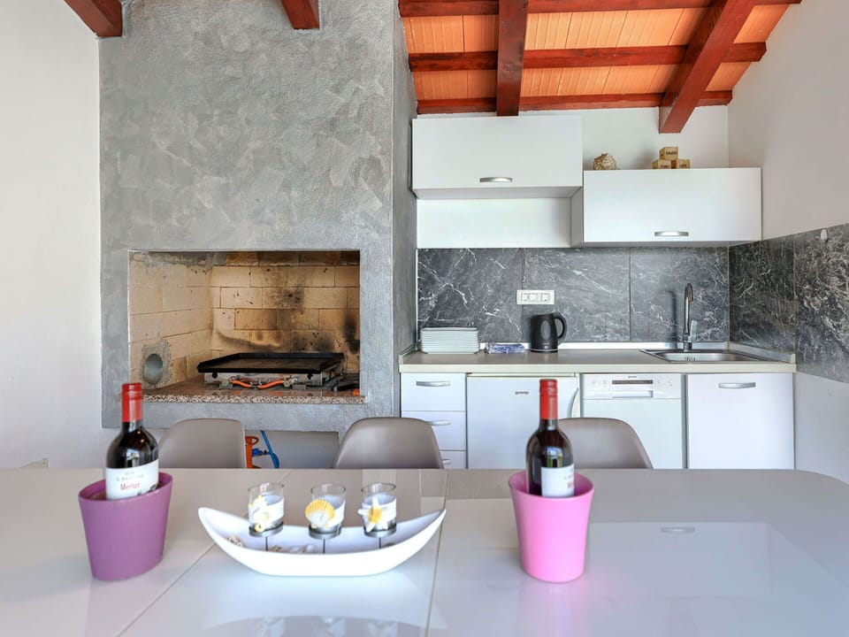 Furniture, Interior Design, Flooring, Floor, Kitchen, Room, Home, Chair, Countertop, Home Appliance