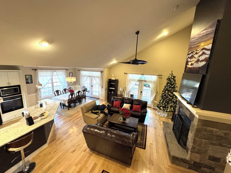 Upper Living Room at Christmas.