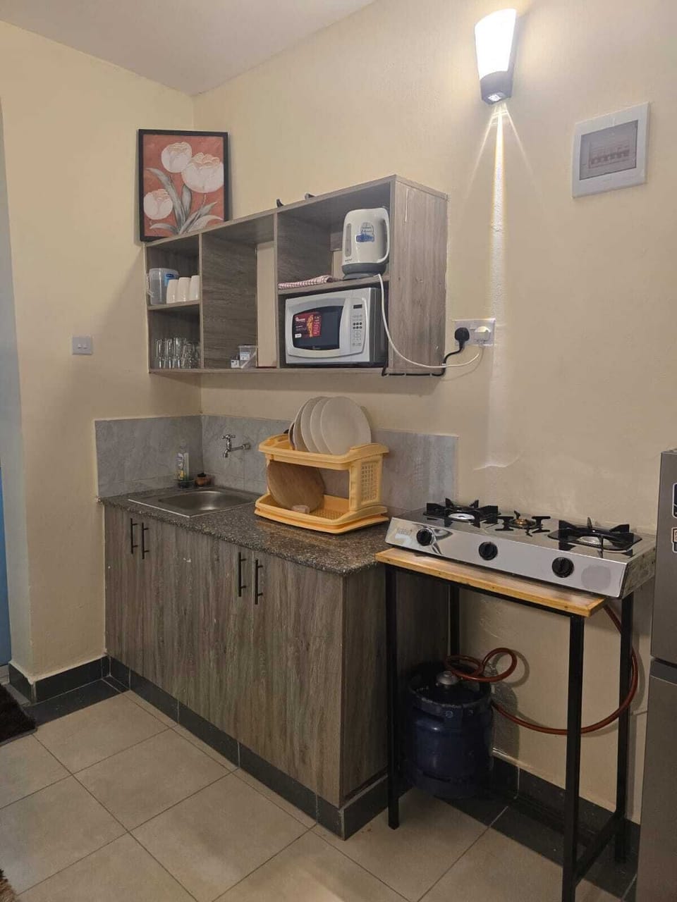 Studio, Balcony | Private kitchen