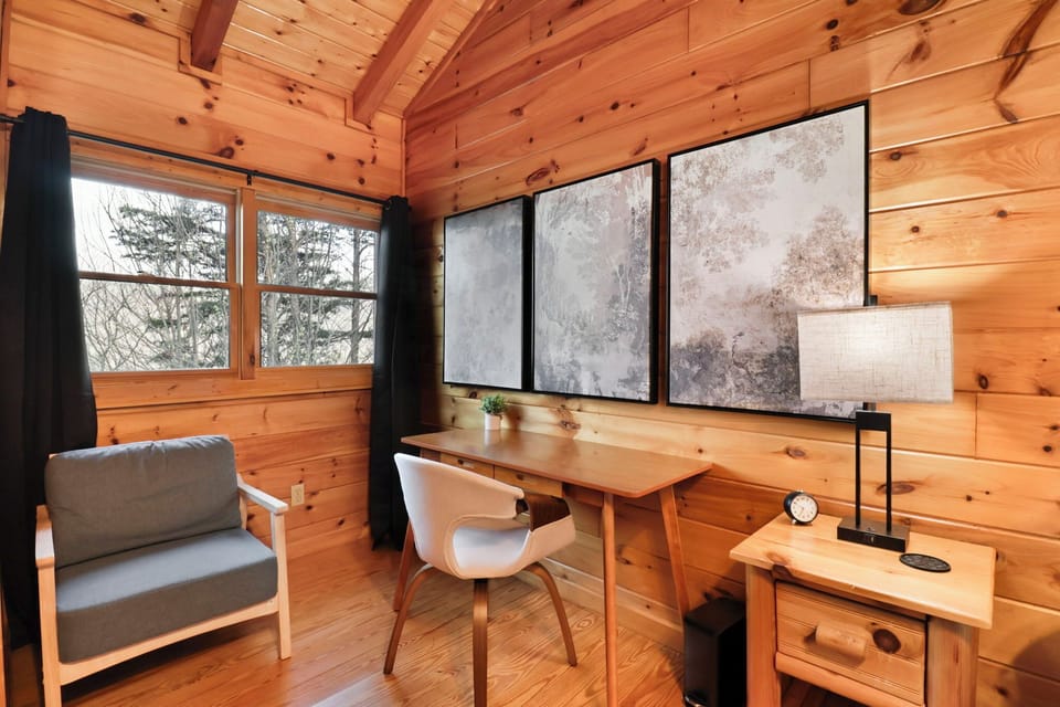 Private workspace with stunning mountain views
