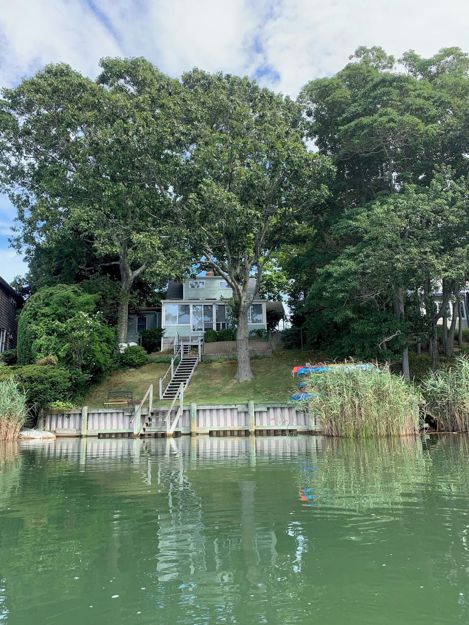 view of house from a kayak
