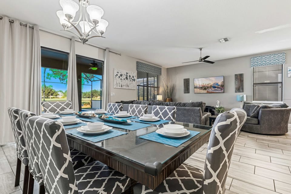 A fully equipped, modern kitchen with spacious dining area—perfect for big family meals and effortless vacation living.
