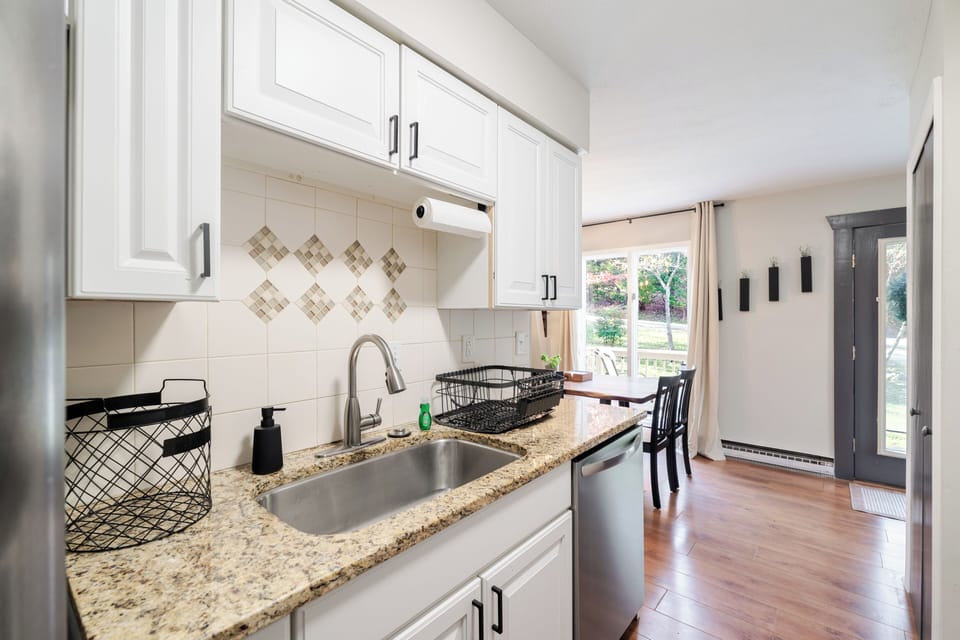 The kitchen comes fully stocked with more than just the essentials
