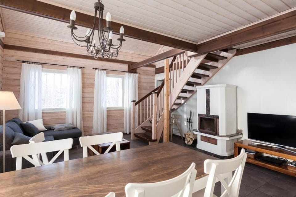 Cottage, 3 Bedrooms, Balcony | Living area | Flat-screen TV, fireplace, DVD player