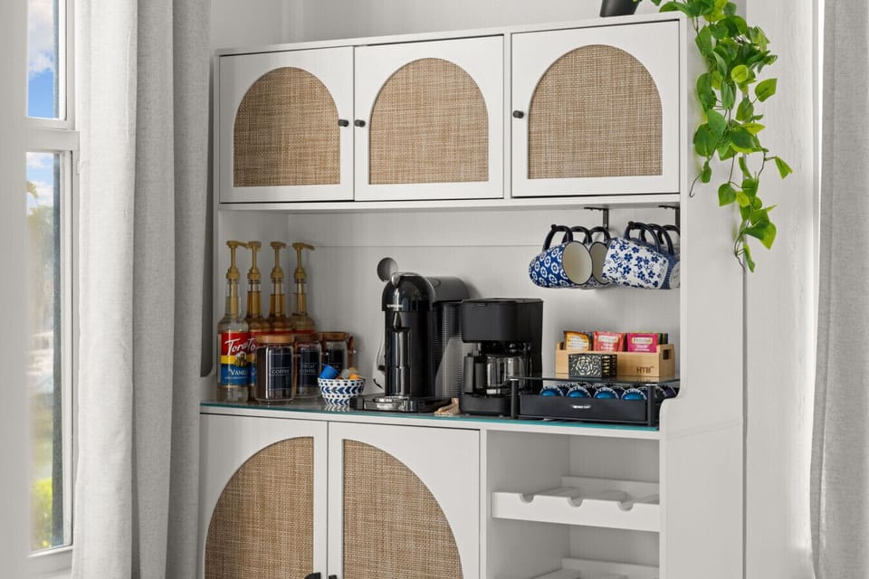 Coffee bar stocked and ready for your perfect morning start