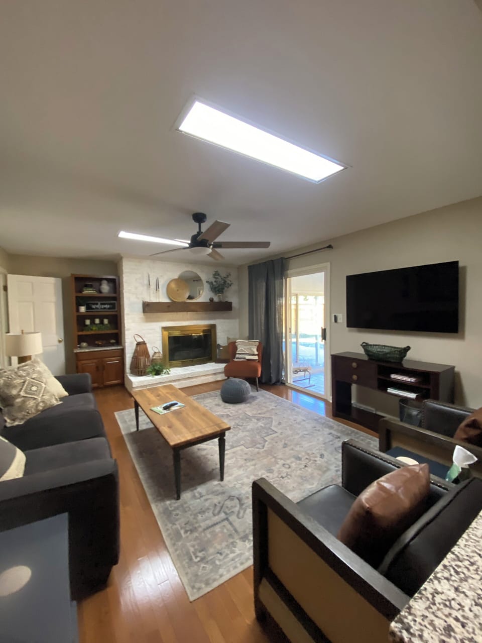 Family Room - sofa is oversized and will sleep one.  