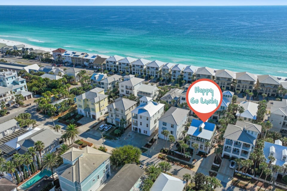 Happy Go Lucky is located in the upscale, private neighborhood of Frangista Beach with easy access to all the dining and attractions of Miramar Beach and Destin!