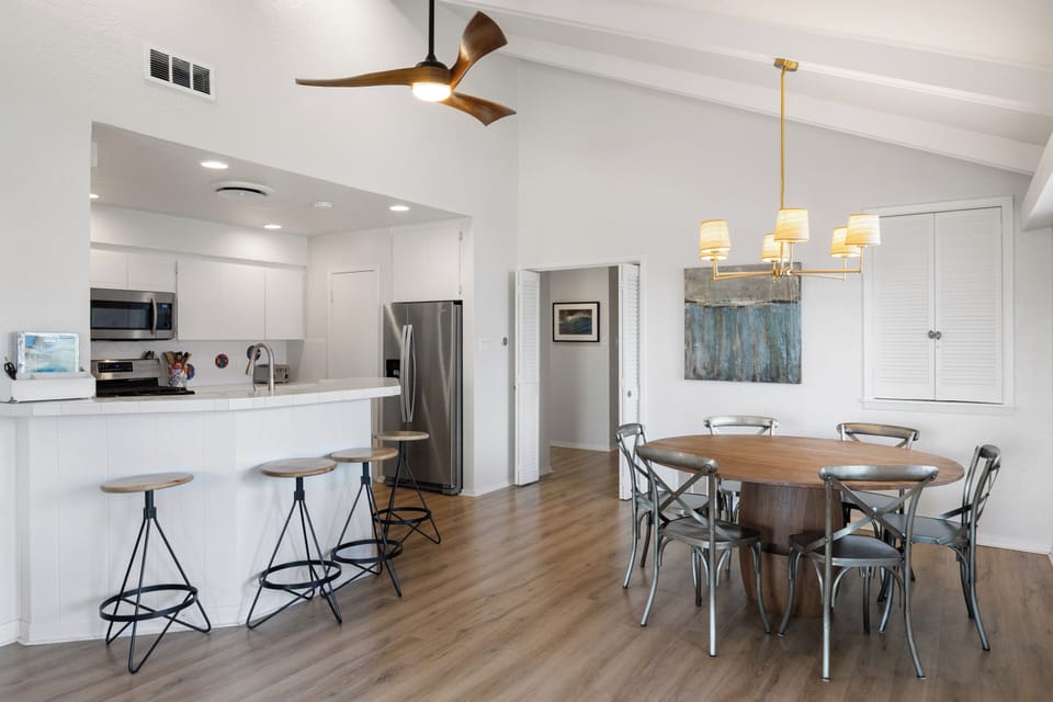 A spacious kitchen and dining area made for shared meals and easy conversation.
