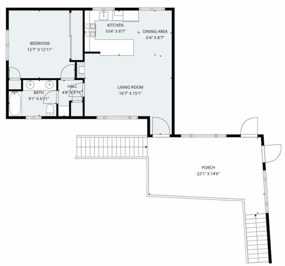 Floor plan layout providing a clear overview of the space