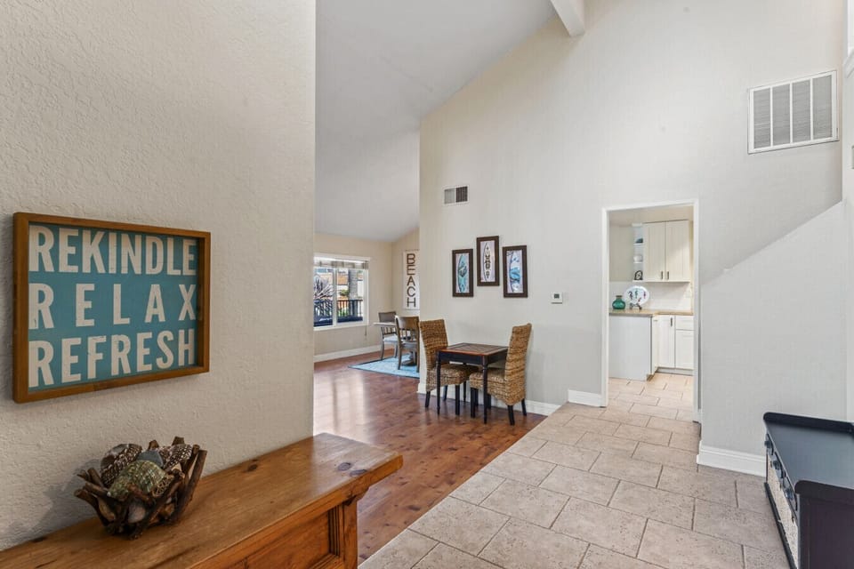 Thoughtfully styled interior details with casual seating for quiet moments or reading.