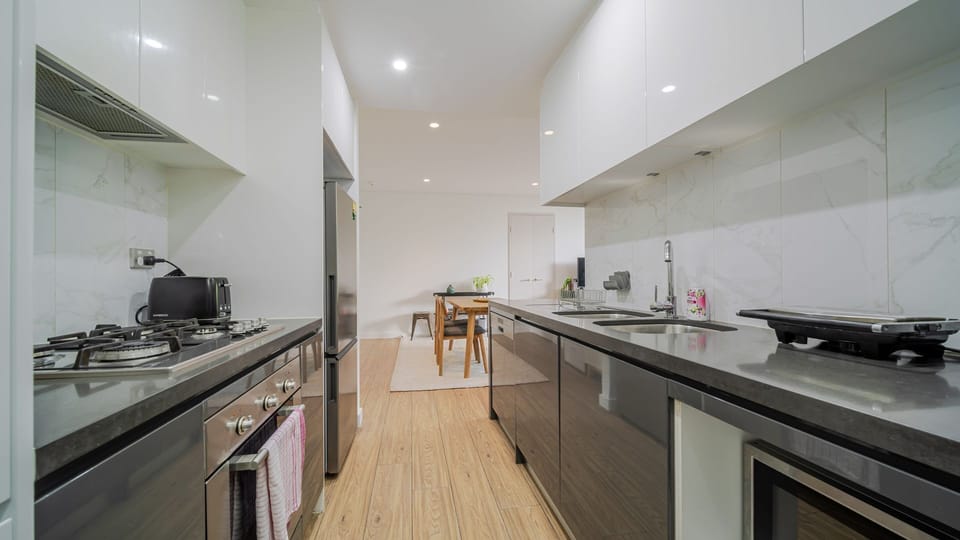 Sleek modern kitchen with quality appliances