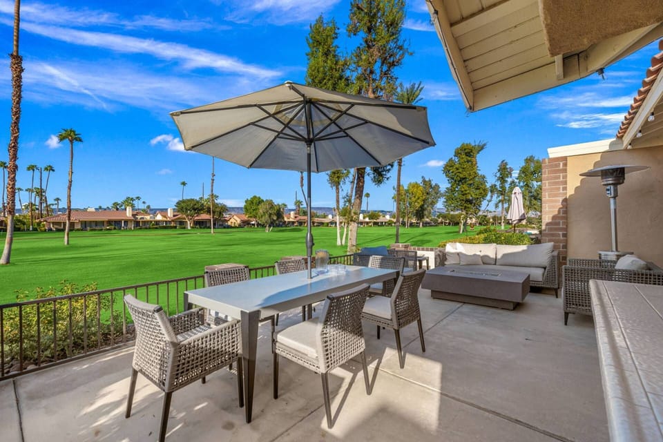 Plenty Of Outdoor seating with Views of the Golf Course