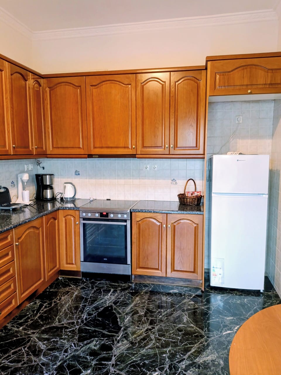 Classic Apartment, 3 Bedrooms, Courtyard View | Private kitchen | Shared fridge, microwave, coffee/tea maker, electric kettle