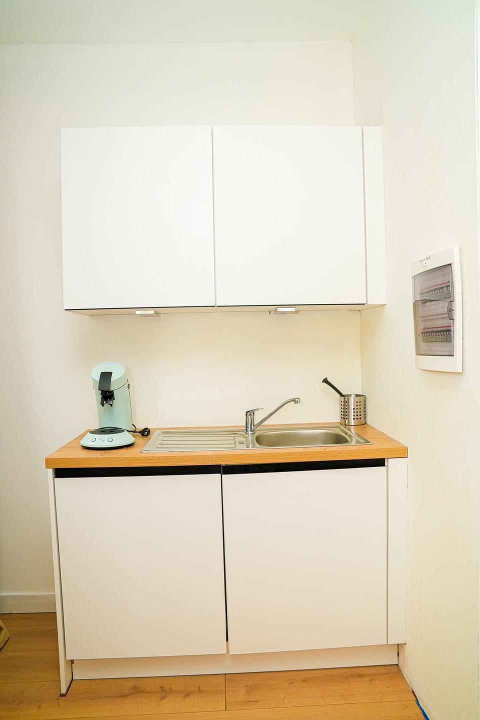Basic Apartment | Private kitchen | Fridge, oven, stovetop, cookware/dishes/utensils