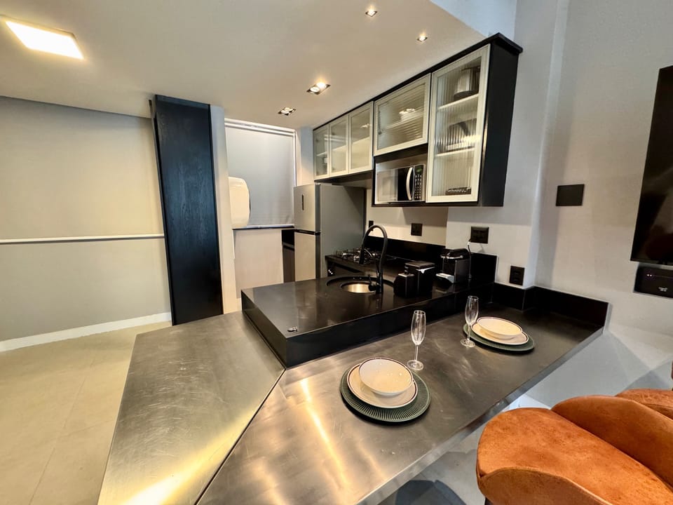 Deluxe Apartment, Beach View | Private kitchen | Coffee/tea maker, electric kettle, toaster, waffle maker