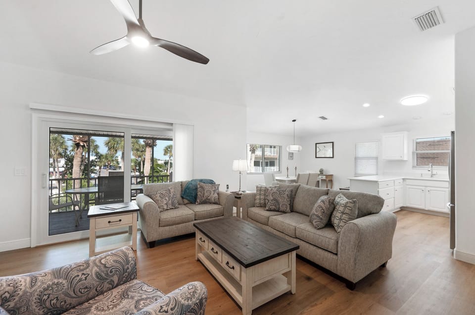 Open floor plan with Cathedral ceilings and all new furnishings