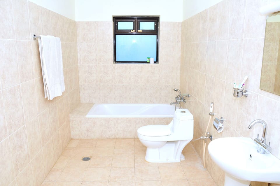 Free toiletries, hair dryer, slippers, towels