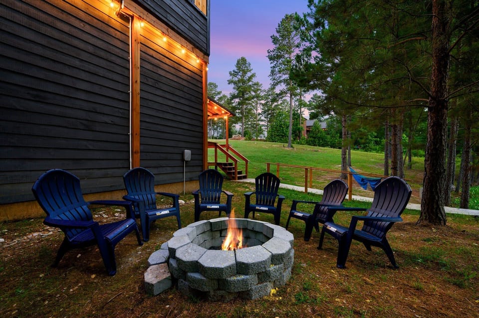 Connect and unwind by the outdoor fire with seating for 6
