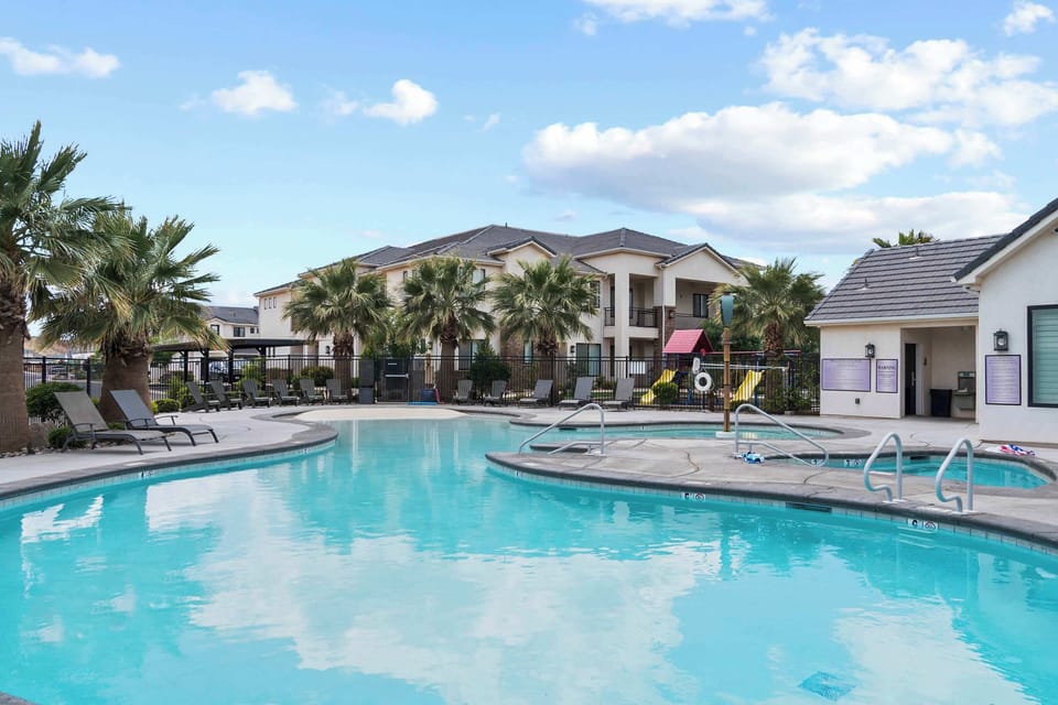 Cool off in the outdoor communal pool
