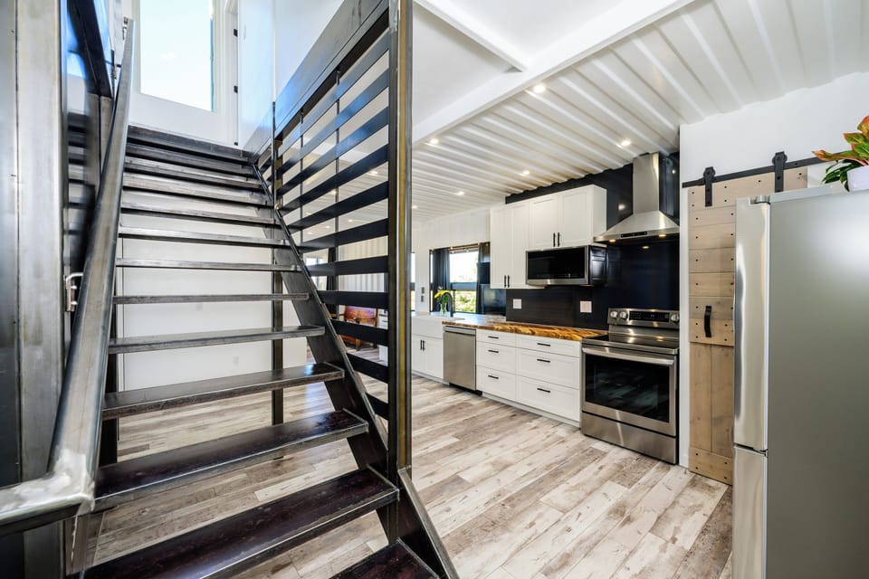 Custom Built Stairs out of Raw Steel