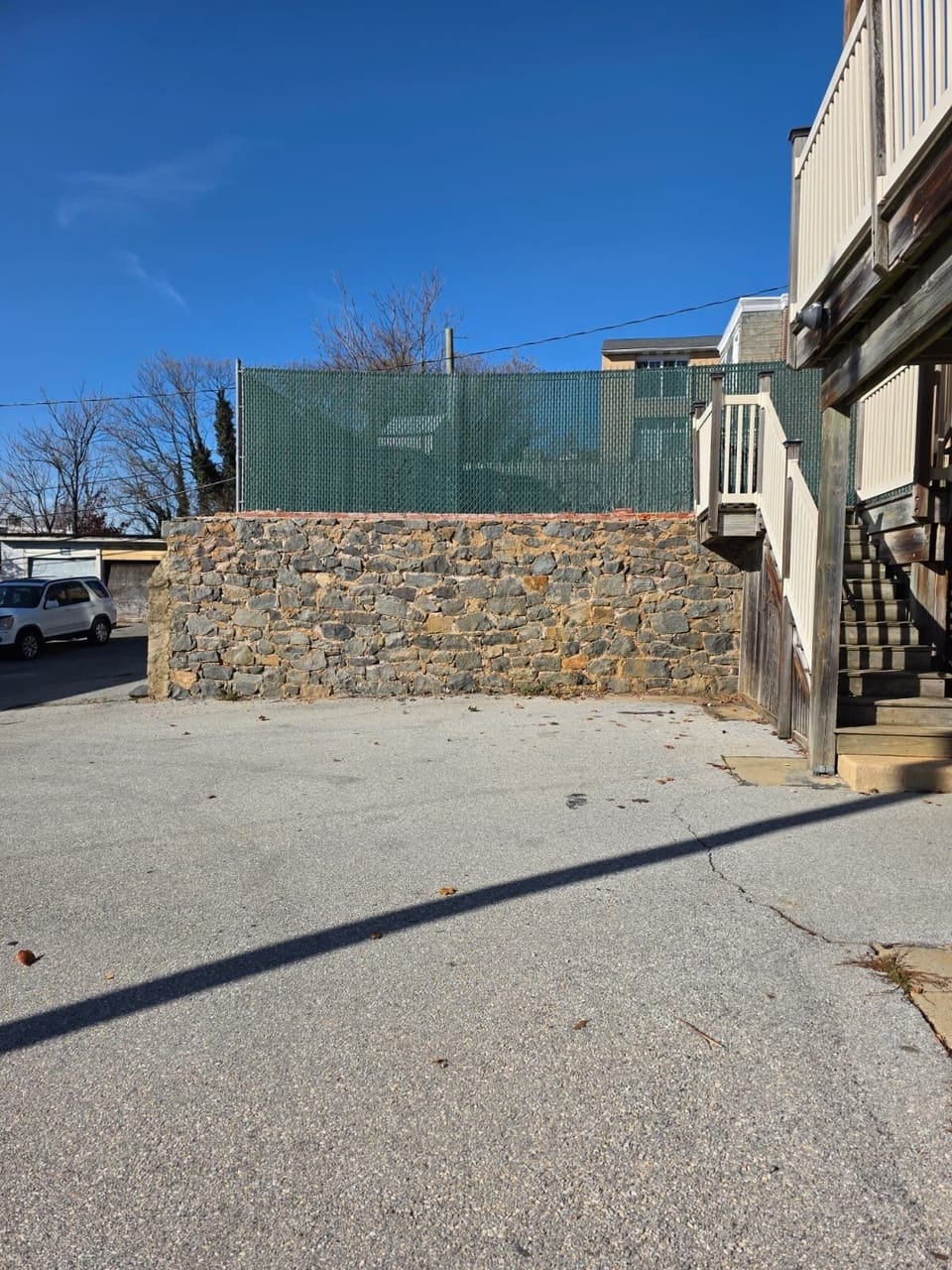 Two spaces off-street parking lot with direct rear entrance into the apartment
