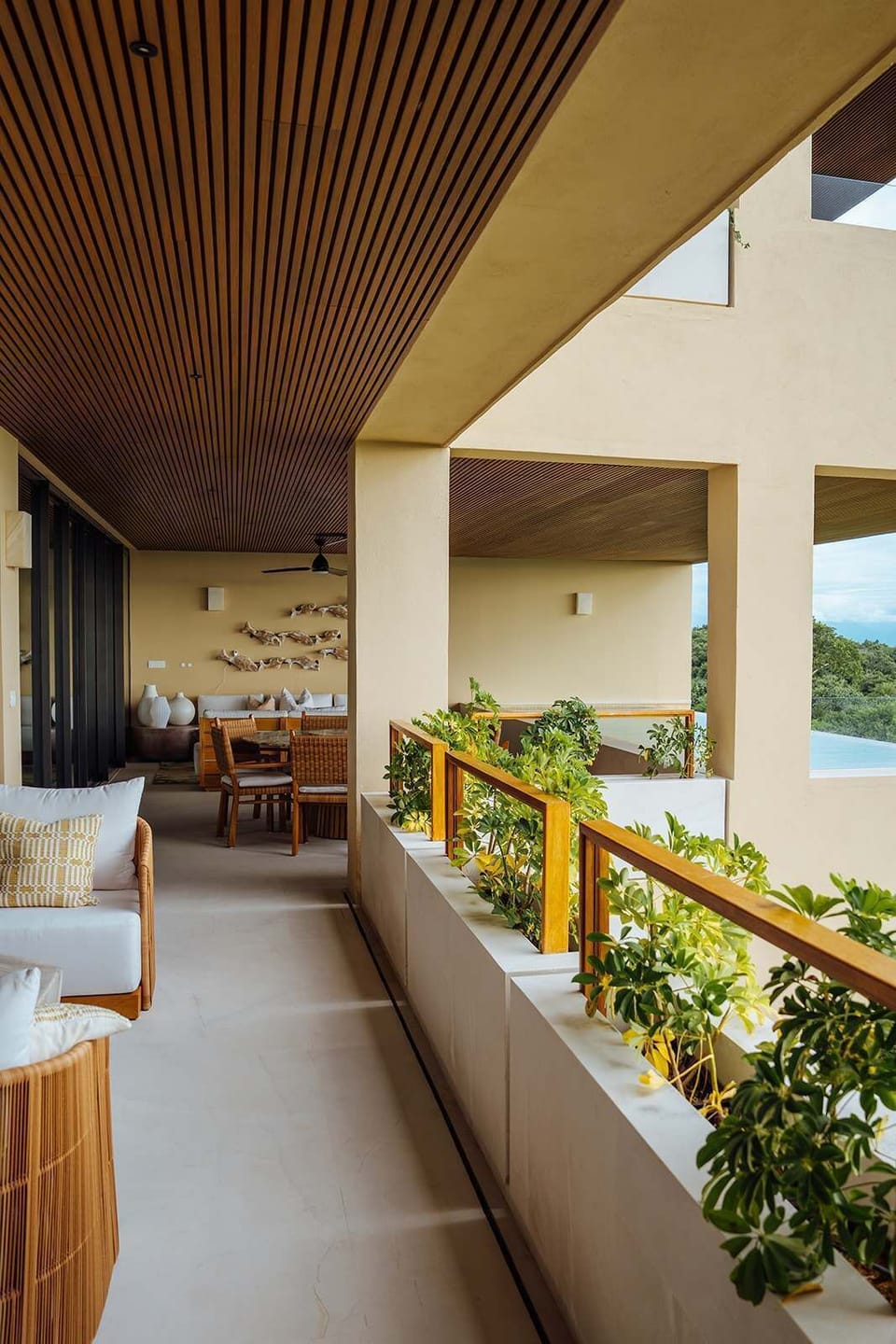 Terrace with ocean view