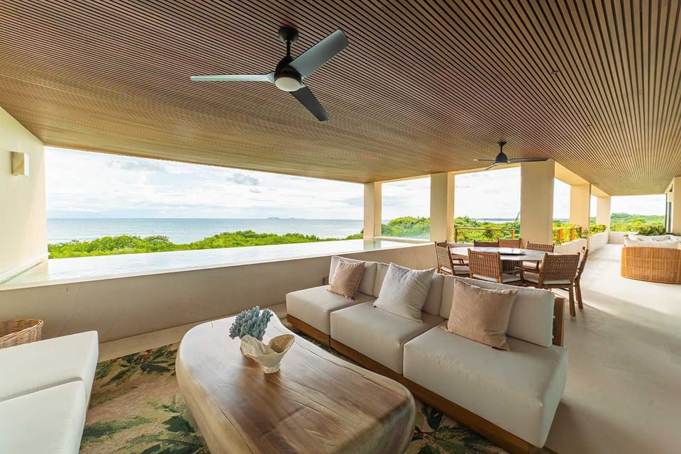Living room with ocean view