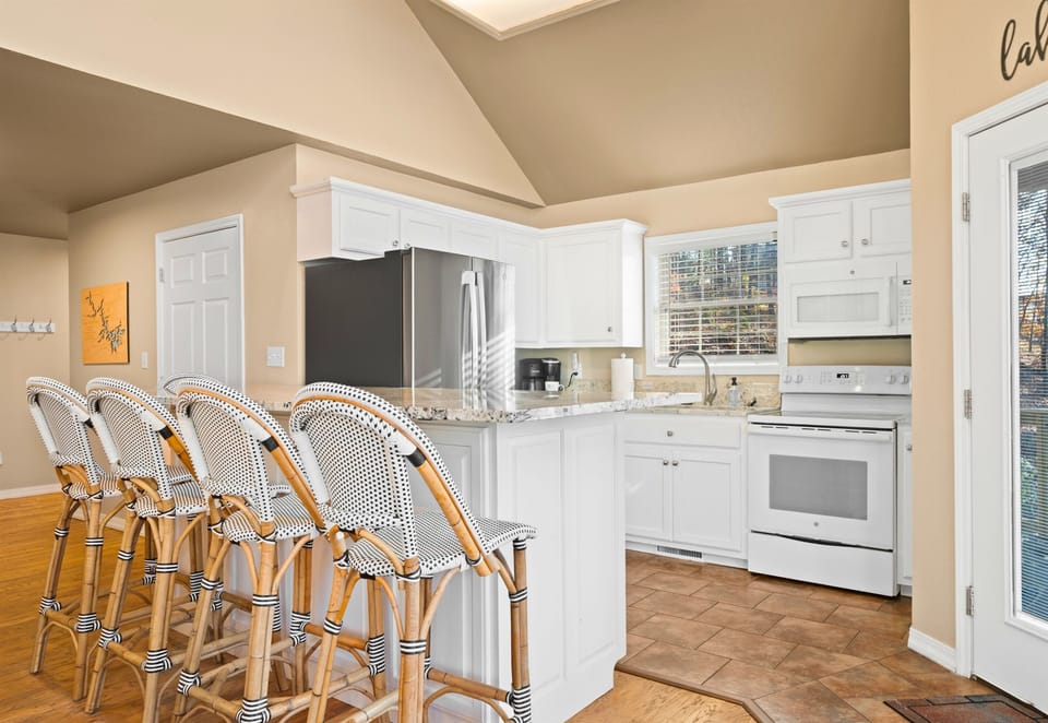 An open layout keeps the kitchen and dining area seamlessly connected so meals and conversations flow effortlessly.
