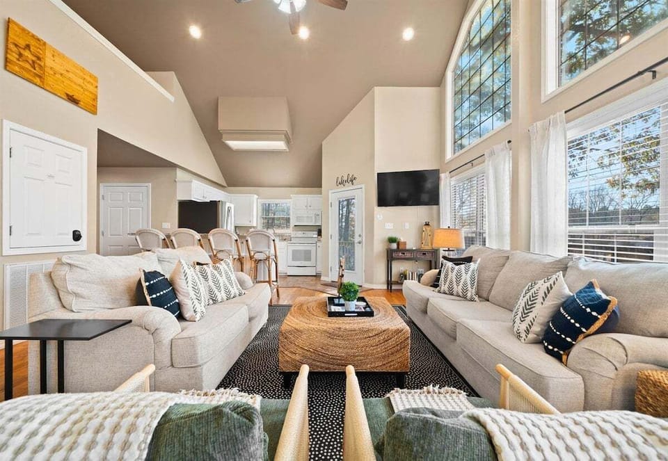 The spacious layout here ensures there's plenty of room for everyone to lounge, chat, and enjoy time together.