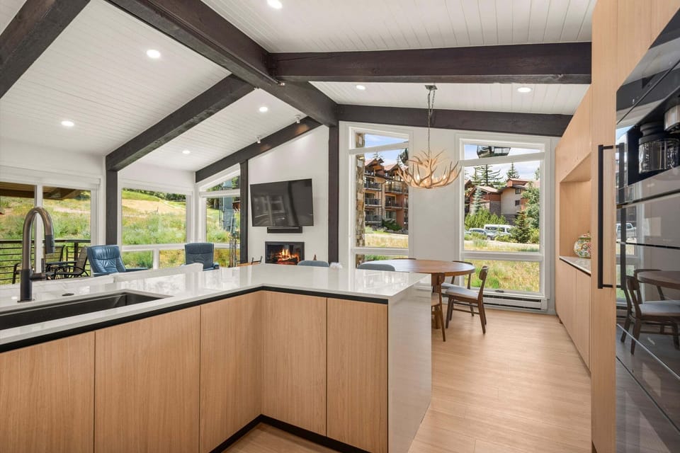 View of the Snowmass slopes and Gondola from the kitchen