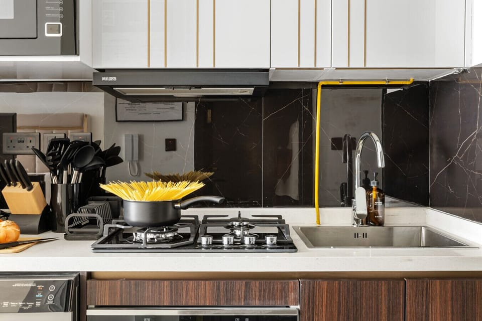 Fully equipped kitchen with all cooking essentials