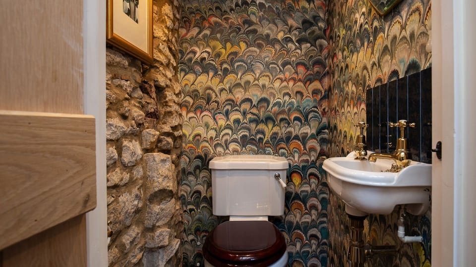The stylish ground floor cloakroom, Bell Cottage.