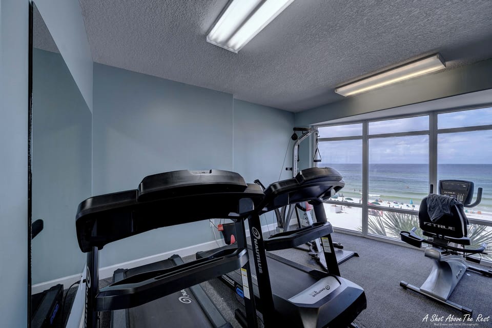 Stay beach body ready with Emerald Isle's gulf front fitness center.