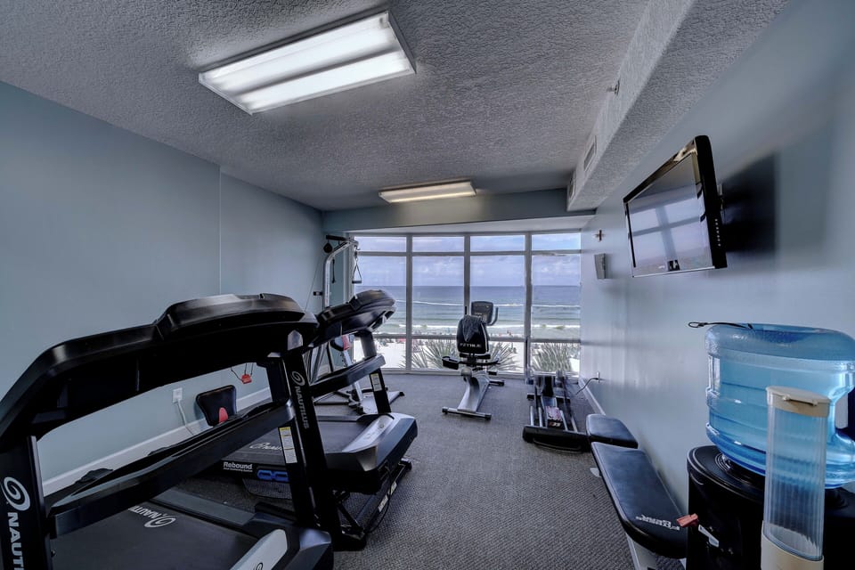 Stay beach body ready with Emerald Isle's gulf front fitness center.