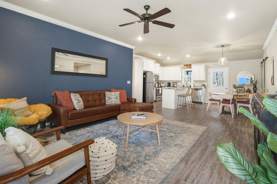 When you walk in our home you will find our open concept living room, kitchen, and dining room that creates the perfect space for memorable gatherings. 