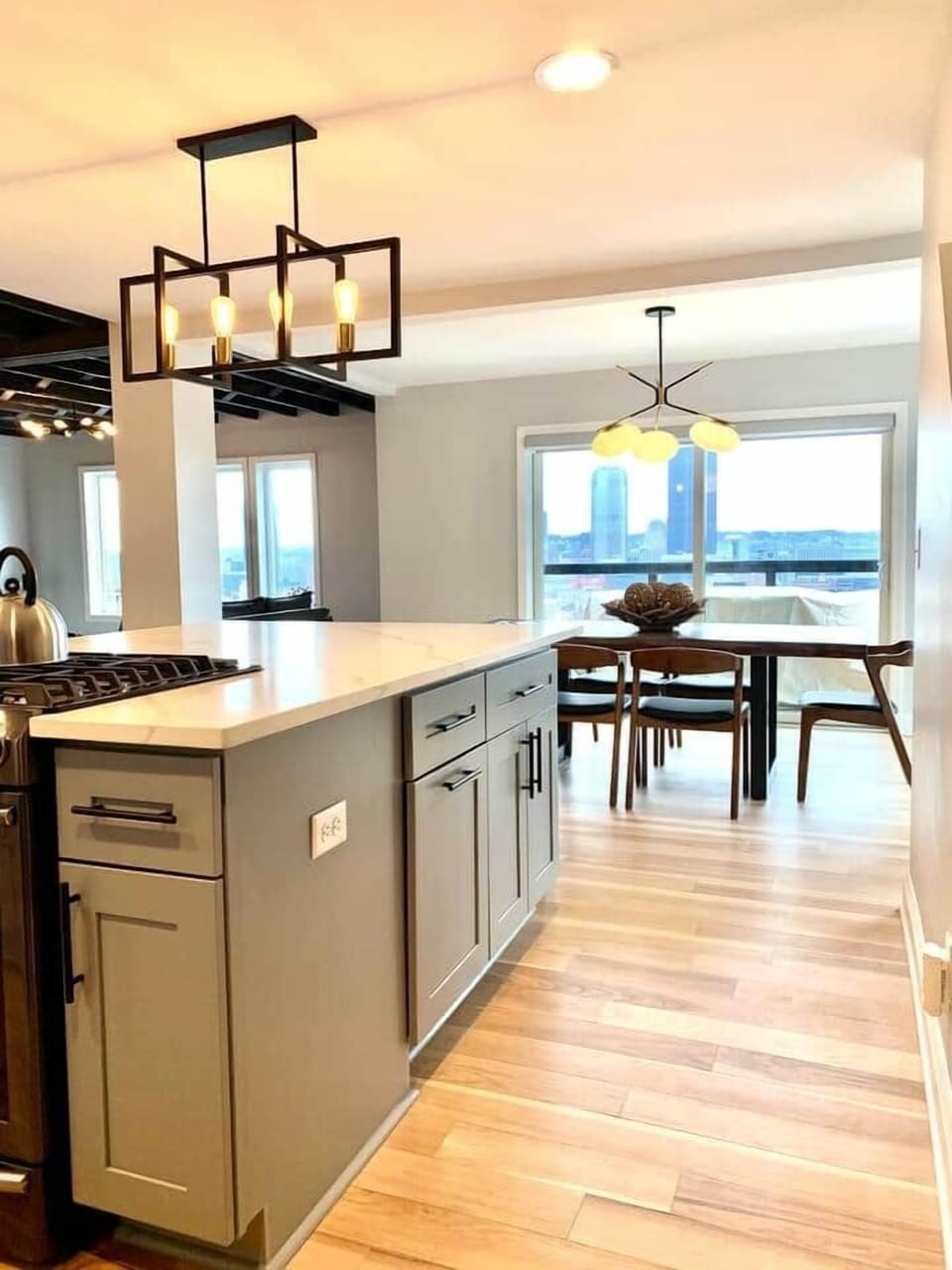 The chef has the best view in the house!  Enjoy a fully equipped kitchen!