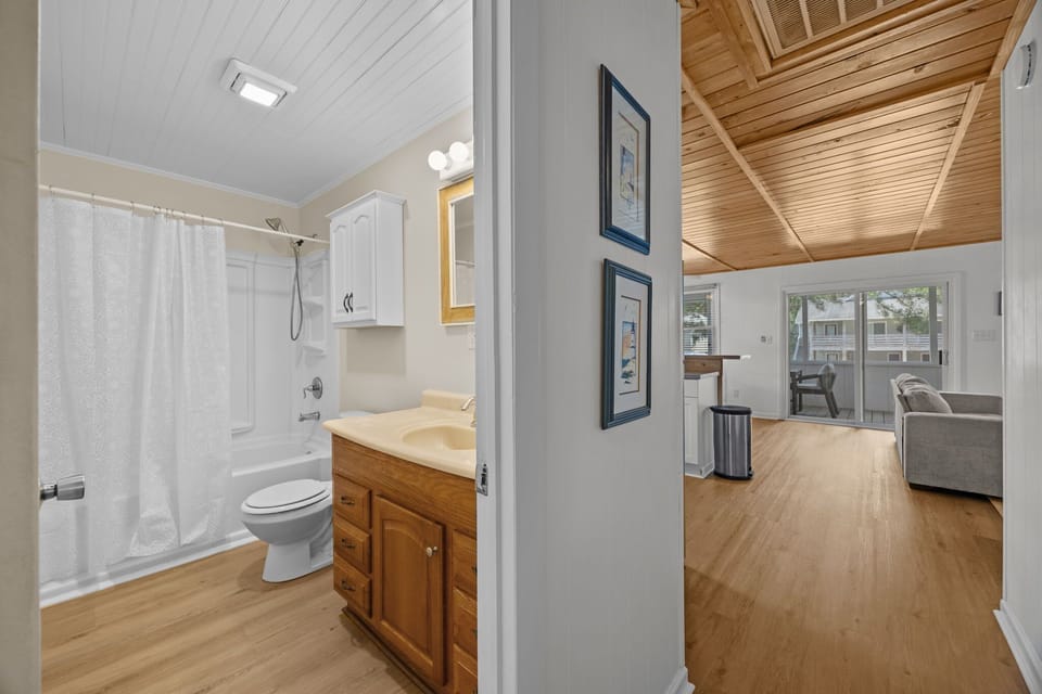 Main Level: Convenient Full Bathroom