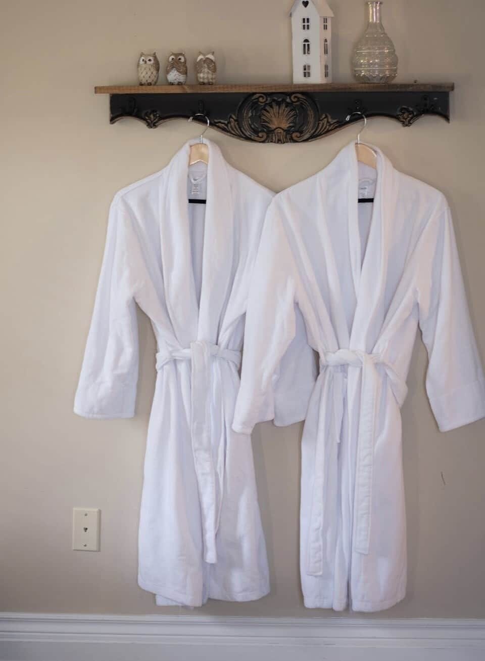 Bathrobes in all three bedrooms