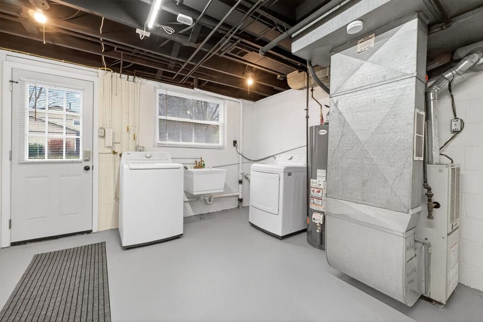 Washer and dryer located in the unit, ideal for longer stays.