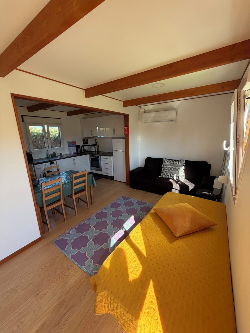 Family Triple Room, Patio, Garden View | Private kitchenette | Fridge, microwave, oven, stovetop